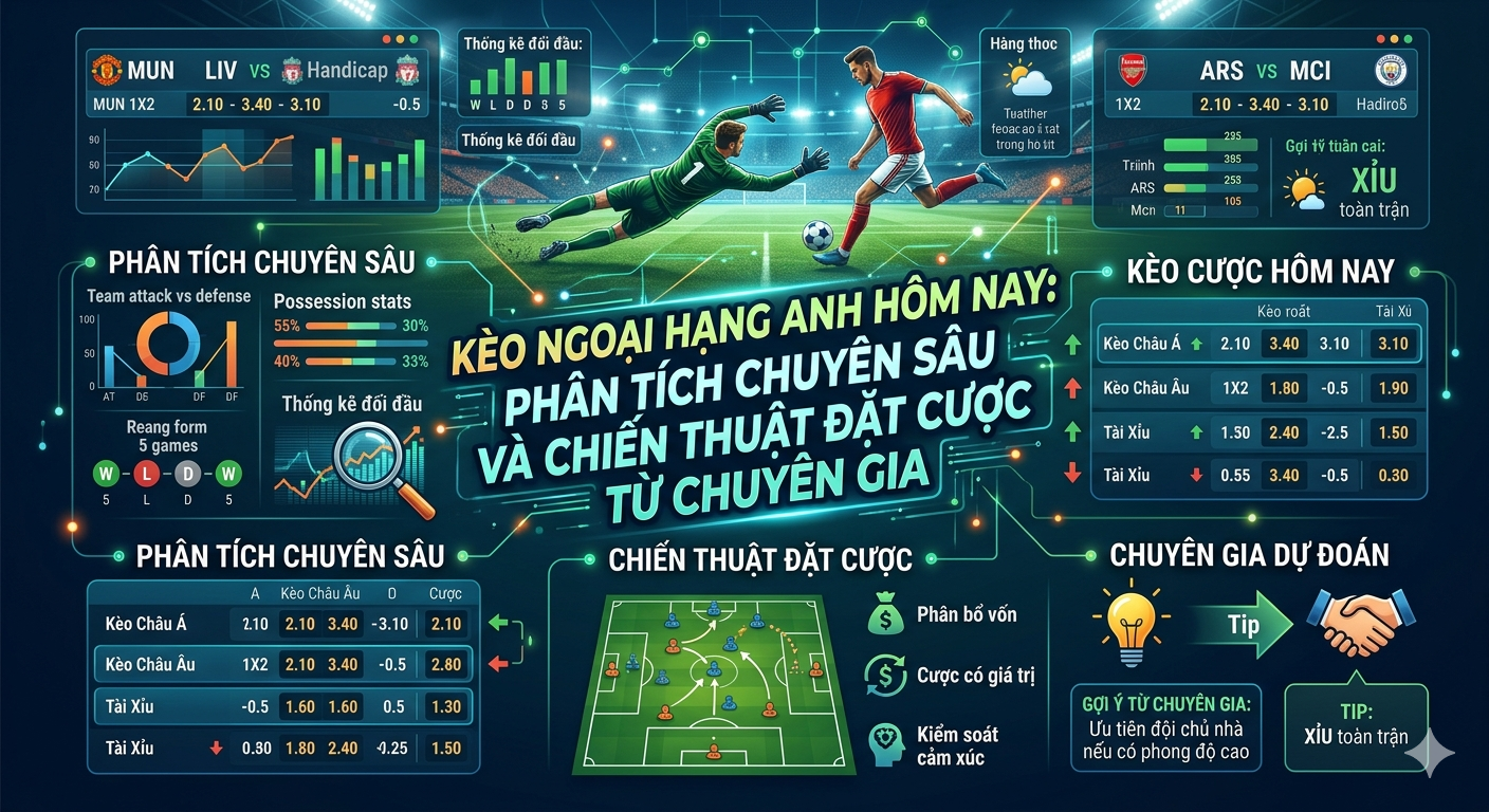 kèo ngoại hạng anh hôm nay